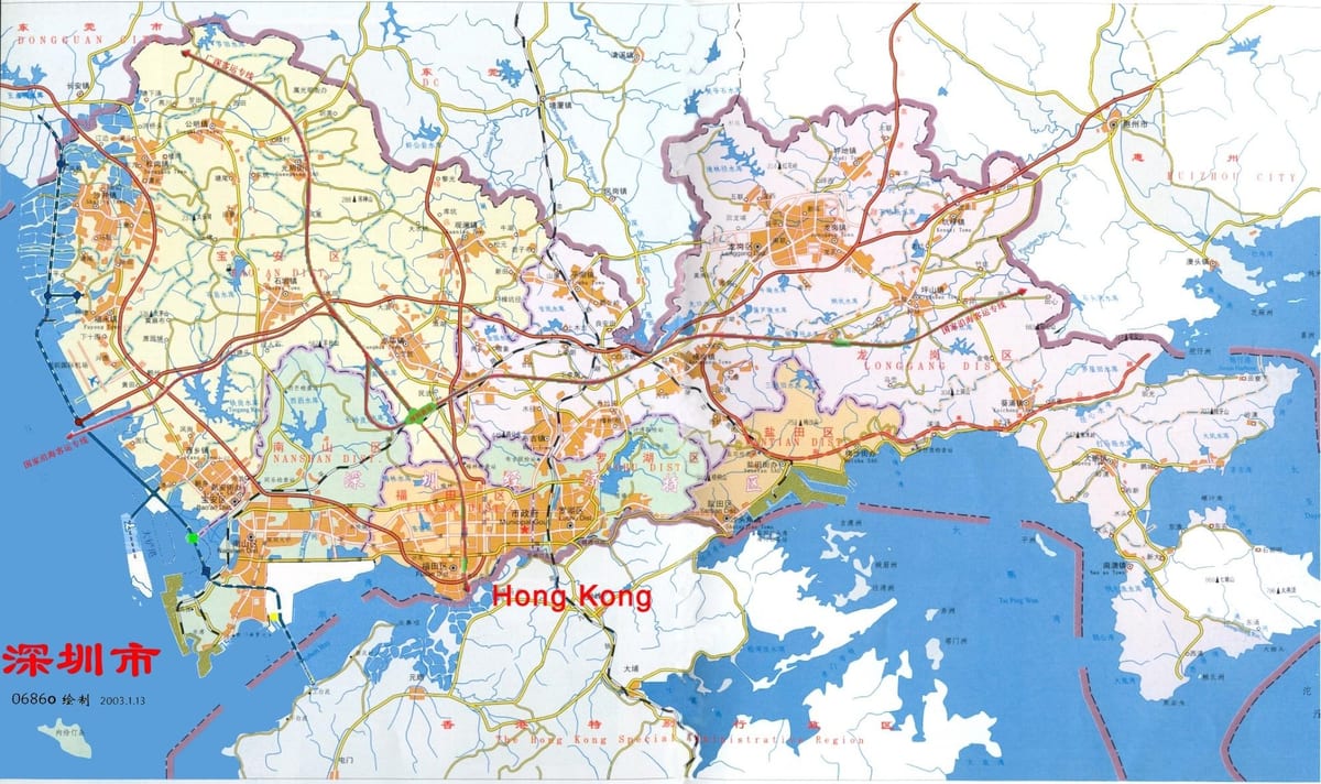 karta Shenzhen EMS u Kini